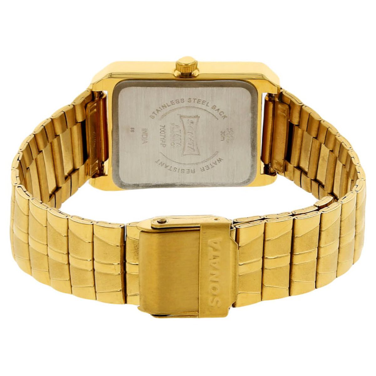 Sonata Quartz Analog Champagne Dial Stainless Steel Strap Watch for Men 4
