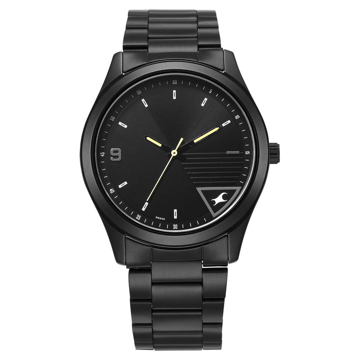 Fastrack Stunners Quartz Analog Black Dial Black Metal Strap Watch For Guys 1