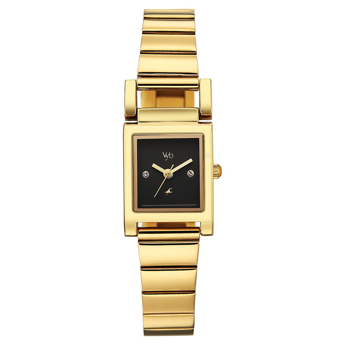 Vyb Muse By Fastrack Quartz Analog Black Dial Golden Stainless Steel Strap Watch For Girls 1