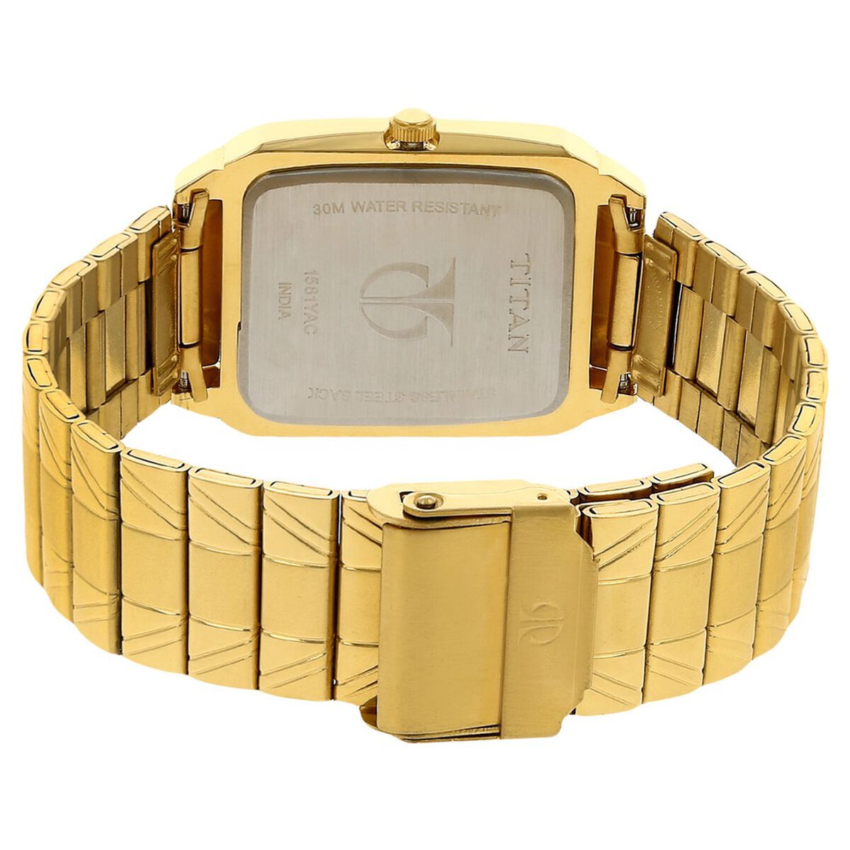 Titan Quartz Analog with Day and Date Champagne Dial Stainless Steel Strap Watch for Men 4
