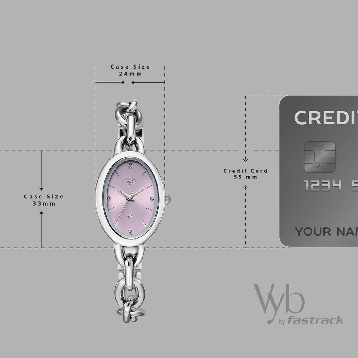 Vyb Manifester By Fastrack Quartz Analog Purple Dial Silver Metal Strap Watch For Girls 4