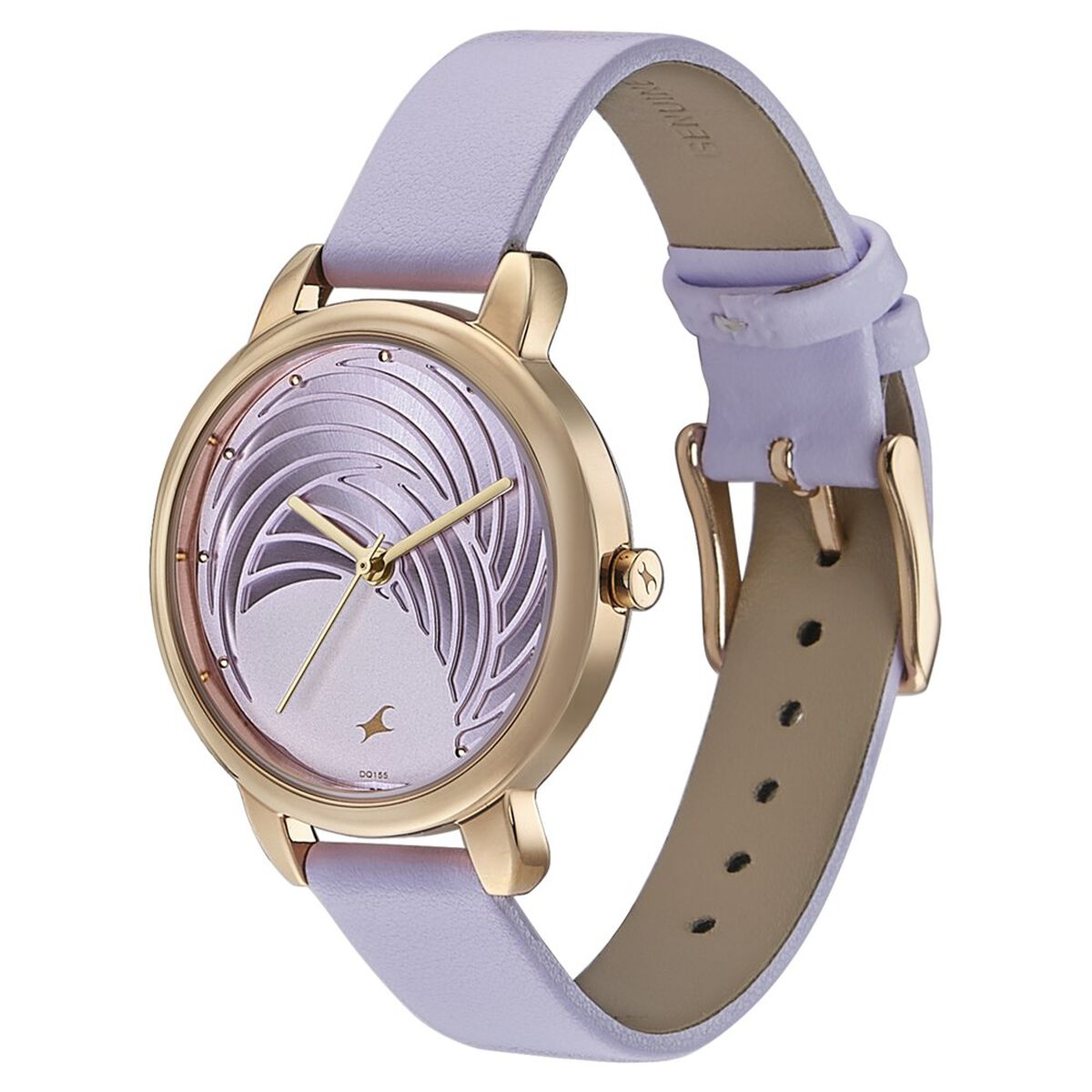 Fastrack Stunners Quartz Analog Purple Dial Leather Strap Watch for Girls 3