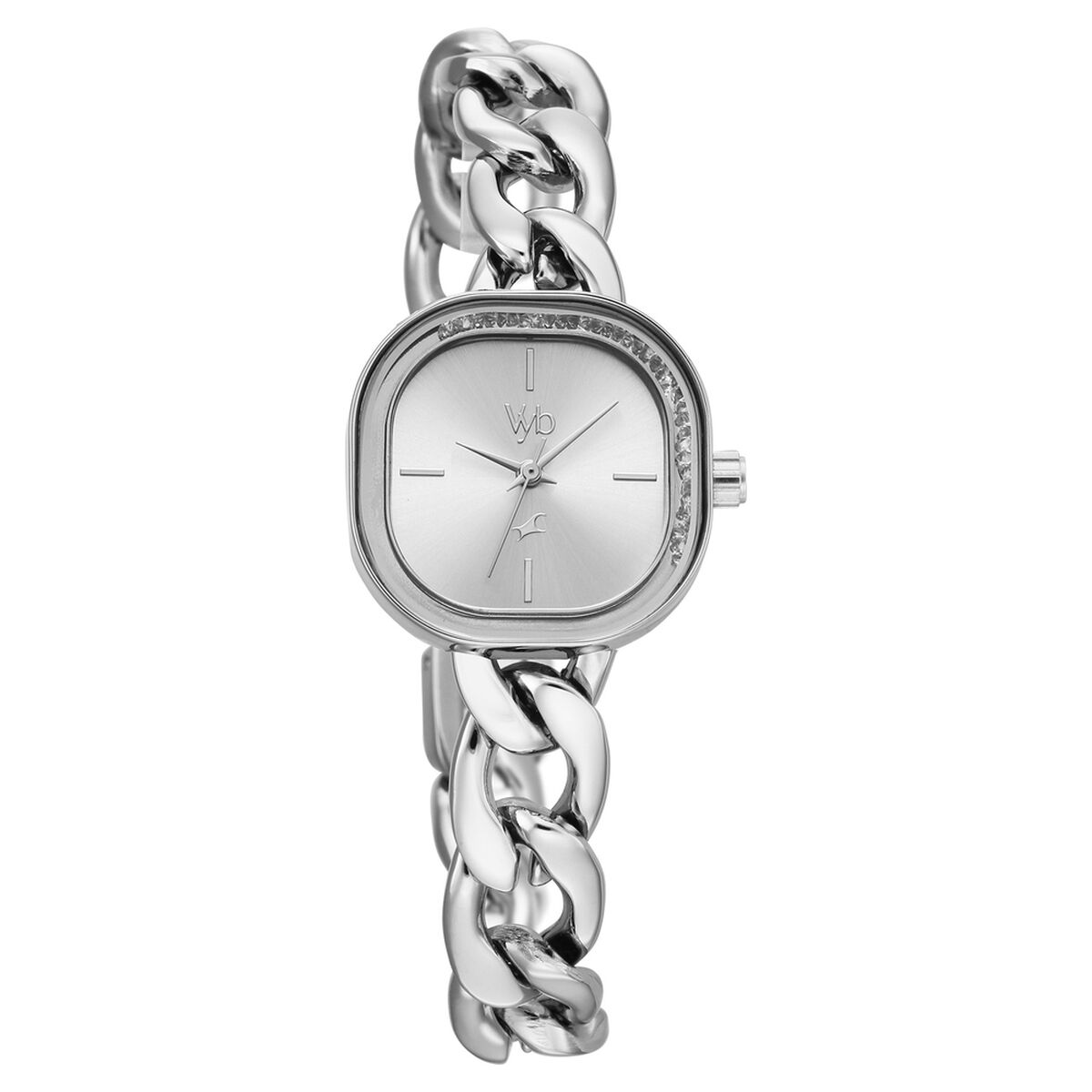 Vyb Starlet By Fastrack Quartz Analog Silver Dial Silver Metal Strap Watch For Girls 2
