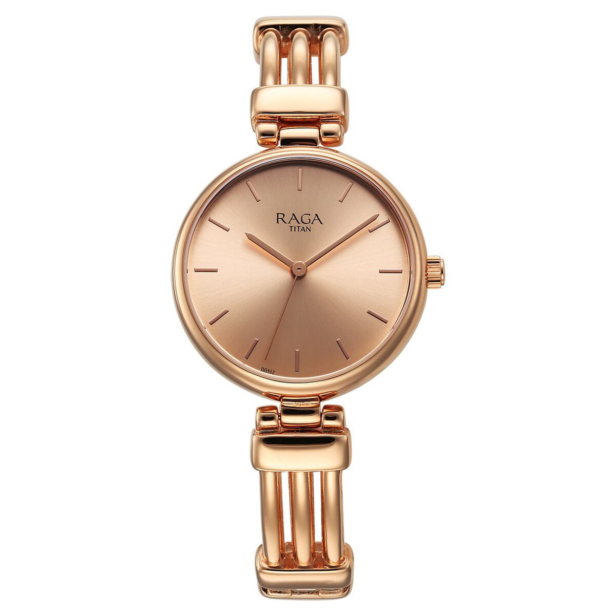 Titan Raga Showstopper Quartz Analog Rose Gold Dial Metal Strap Watch for Women 1