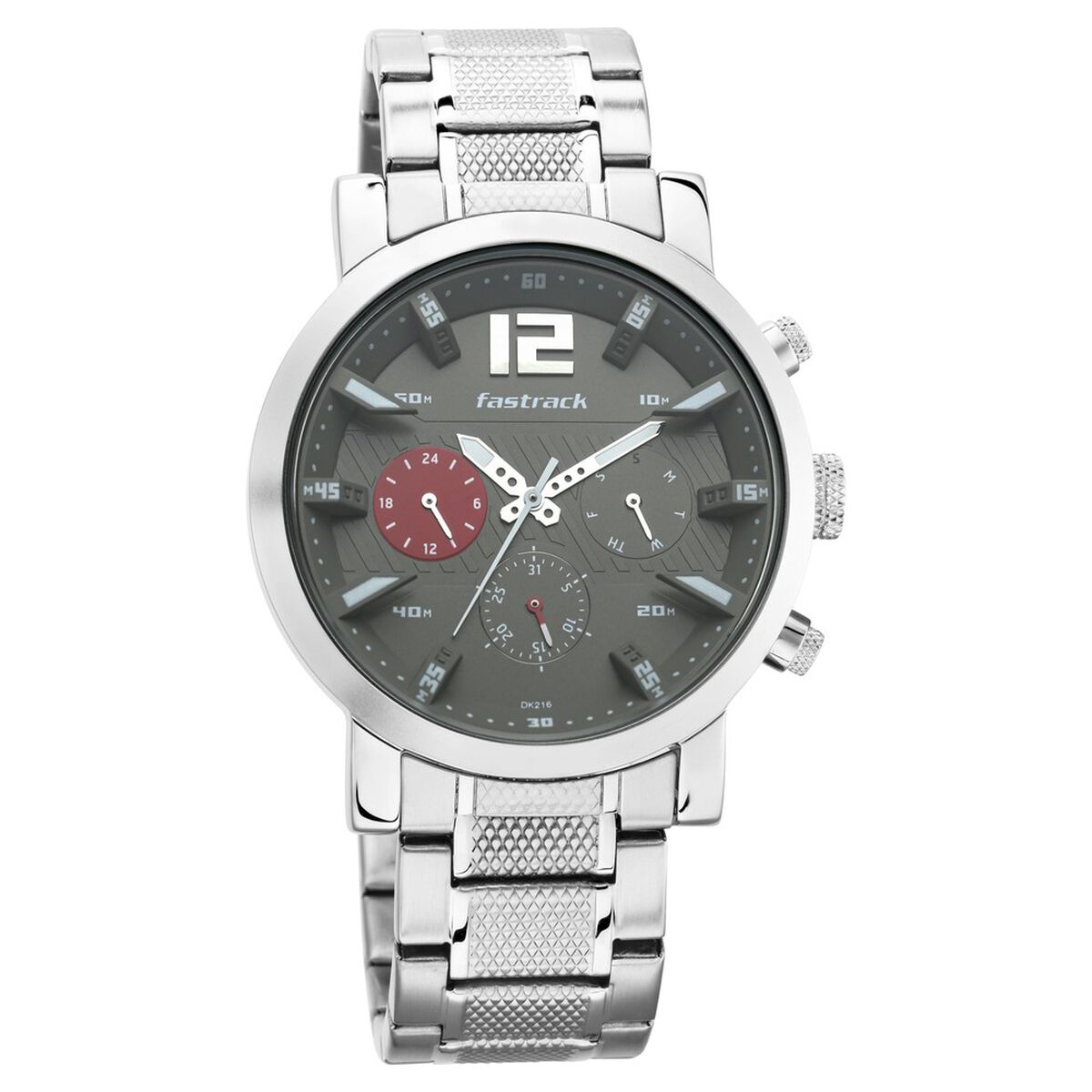 Fastrack Fastfit Quartz Multifunction Grey Dial Stainless Steel Strap Watch for Guys 2