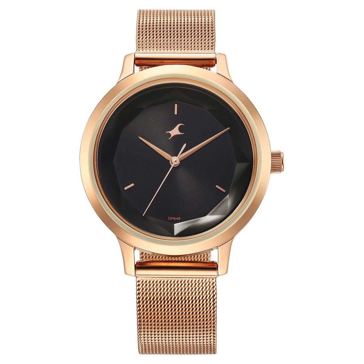 Fastrack Fleek Quartz Analog Black Dial Stainless Steel Strap Watch For Girls 1