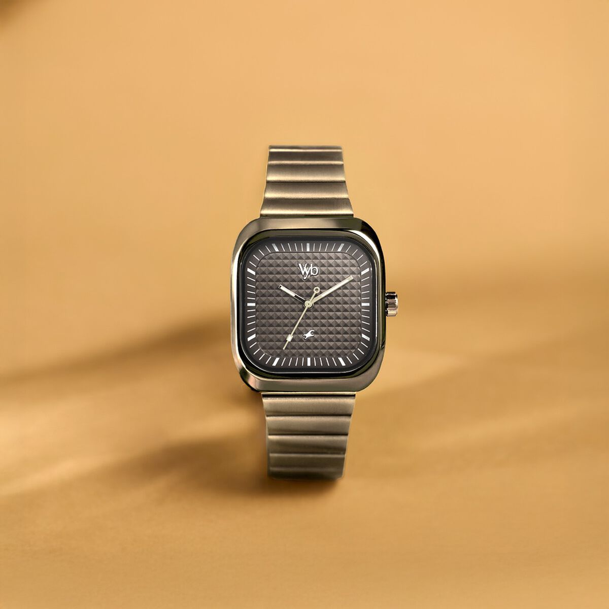 Fastrack Vyb Maverick Quartz Analog Khaki Dial Metal Strap Watch For Guys 1