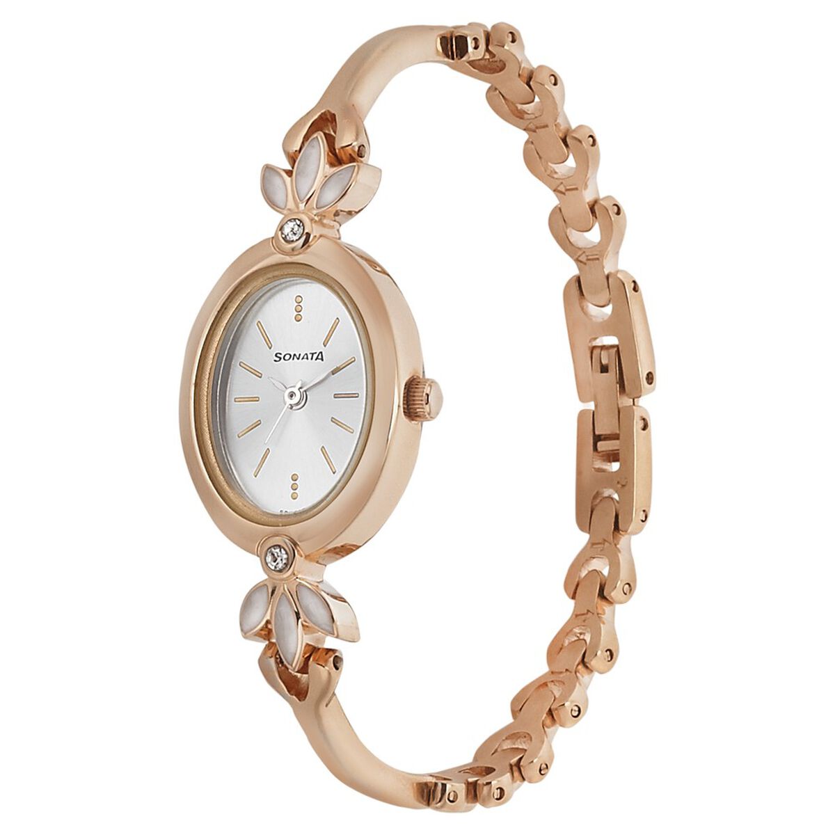 Sonata Blush Silver Dial Women Watch With Metal Strap 2