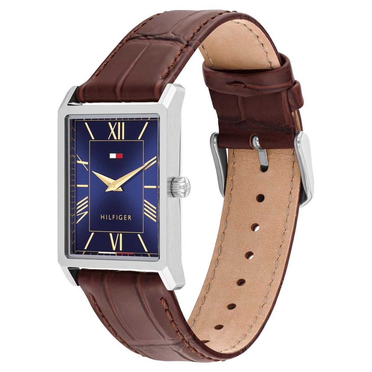 Tommy Hilfiger Quartz Analog Blue Dial Brown Leather Strap Watch For Men 2