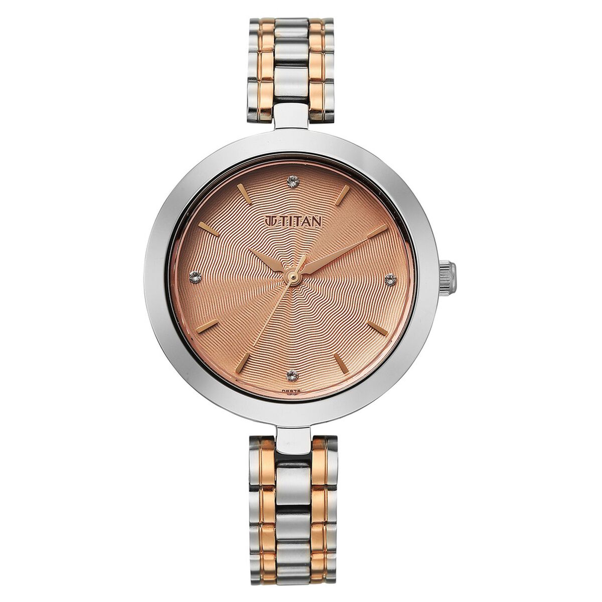Titan Titan Karishma Quartz Analog Rose Gold Dial Two Toned Stainless Steel Strap Watch For Women 1
