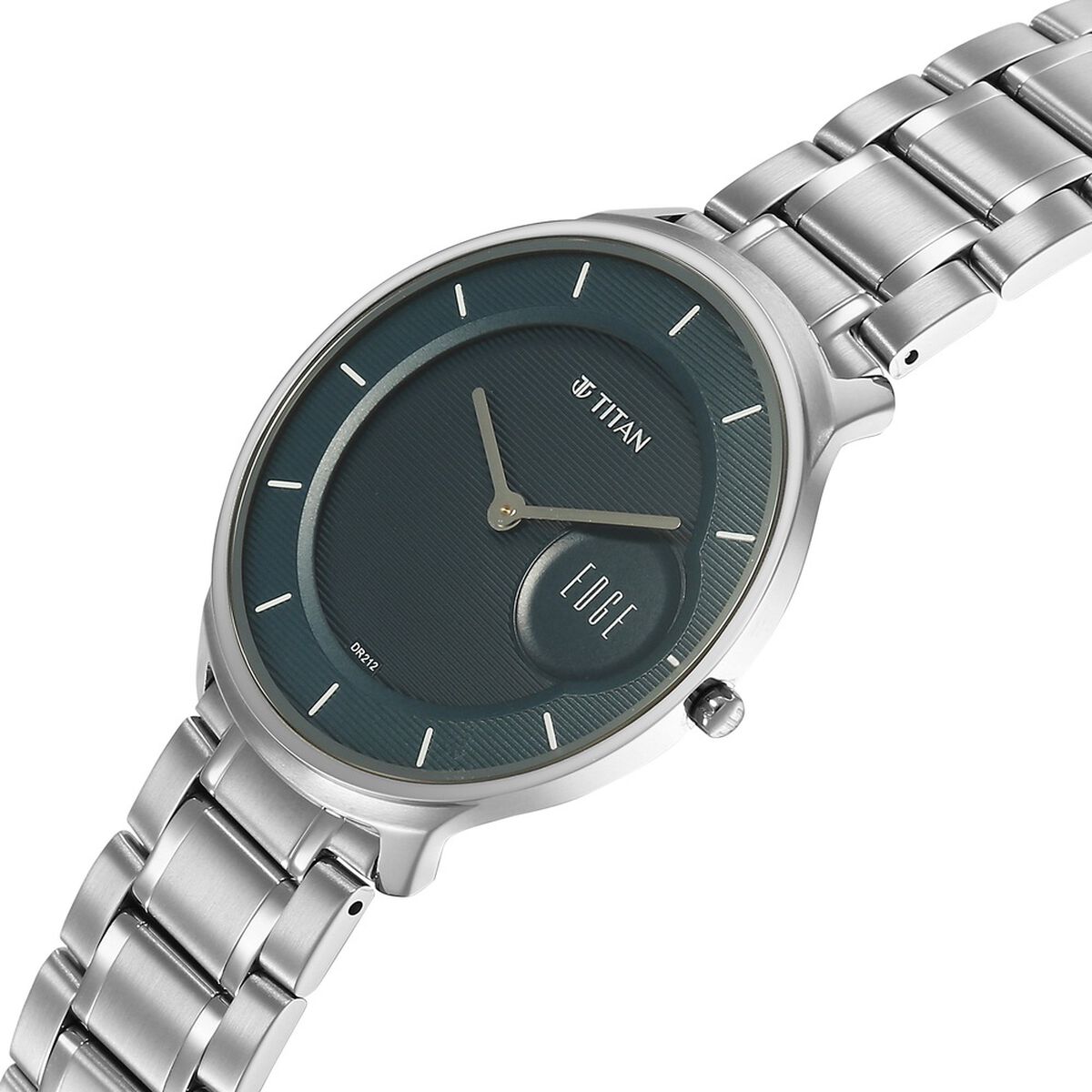 Titan Edge Murals Quartz Analog Blue Dial Stainless Steel Strap Watch For Men 3