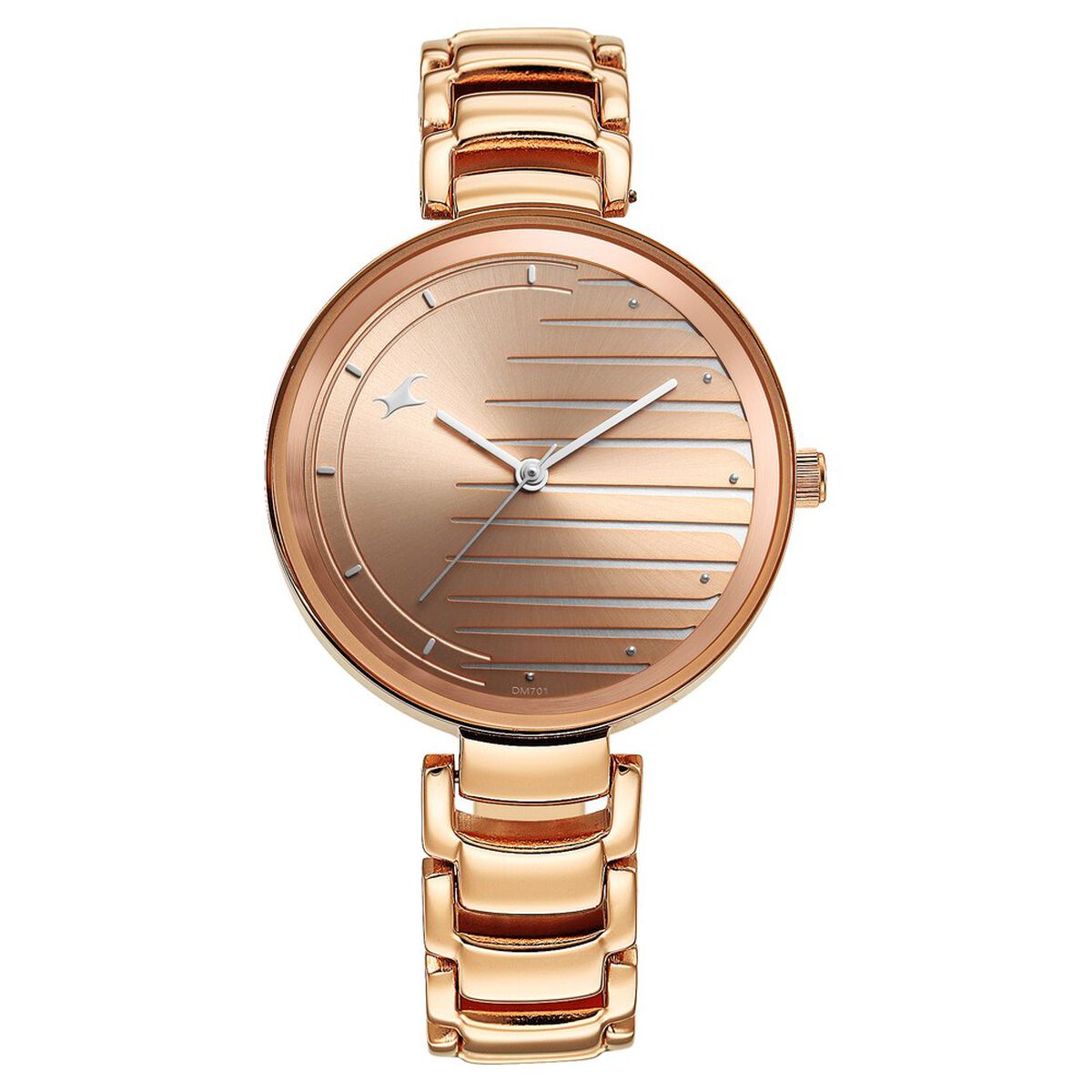 Fastrack Style Up Quartz Analog Champagne Dial Metal Strap Watch for Girls 3