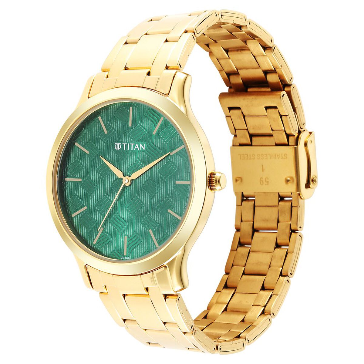 Titan Karishma Radiance Green Dial Analog Stainless Steel Strap watch for Men 4