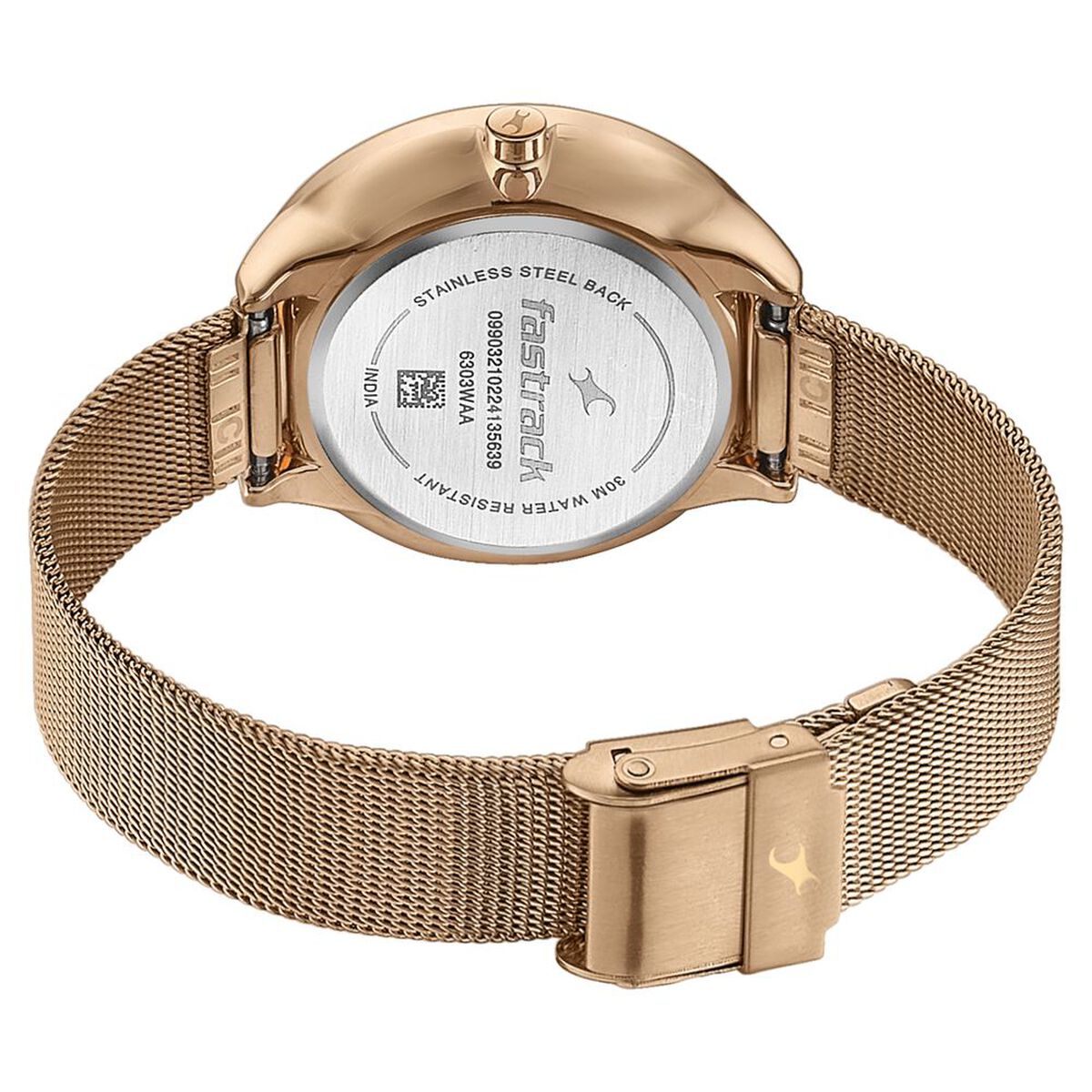 Fastrack Stunners Quartz Analog Rose Gold Dial Stainless Steel Strap Watch for Girls 5