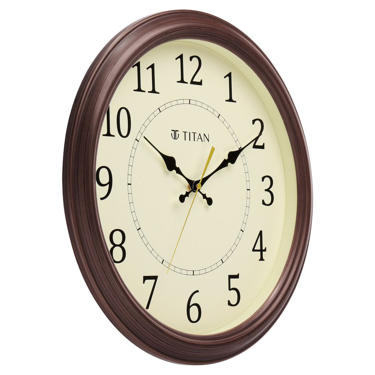 Titan Classic 42 cm Off-White Wall Clock: Silent Serenity 3