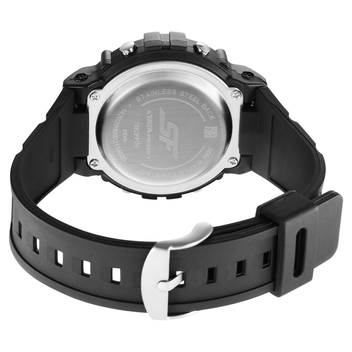 Sonata Digital Dial Black Plastic Strap Watch for Men 4