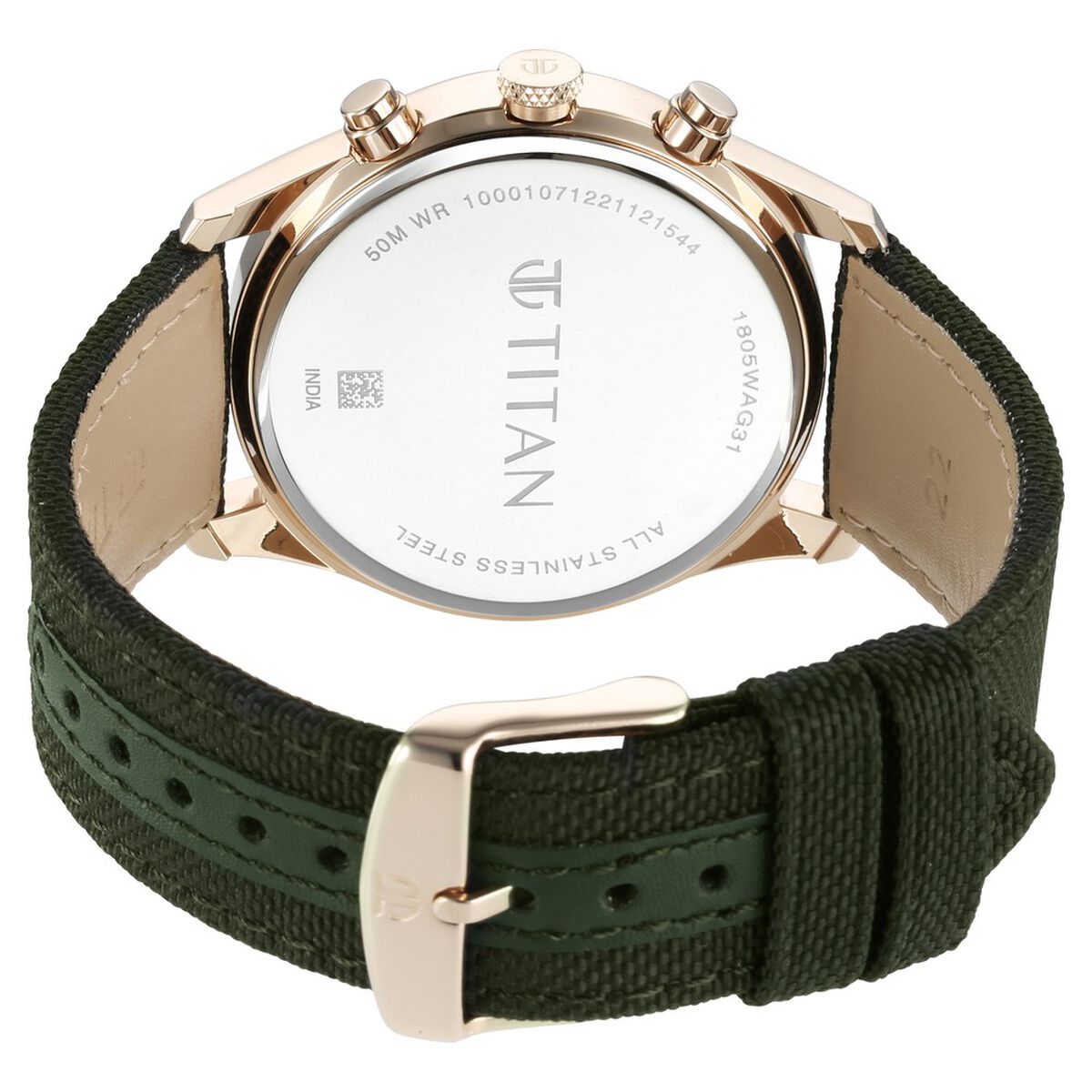 Titan Neo Splash Green Dial Quartz Analog with Date Fabric Strap watch for Men 5