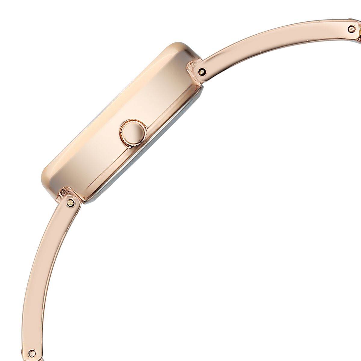Vyb Luna By Fastrack Quartz Analog White Dial Rose Gold Metal Strap Watch For Girls 5