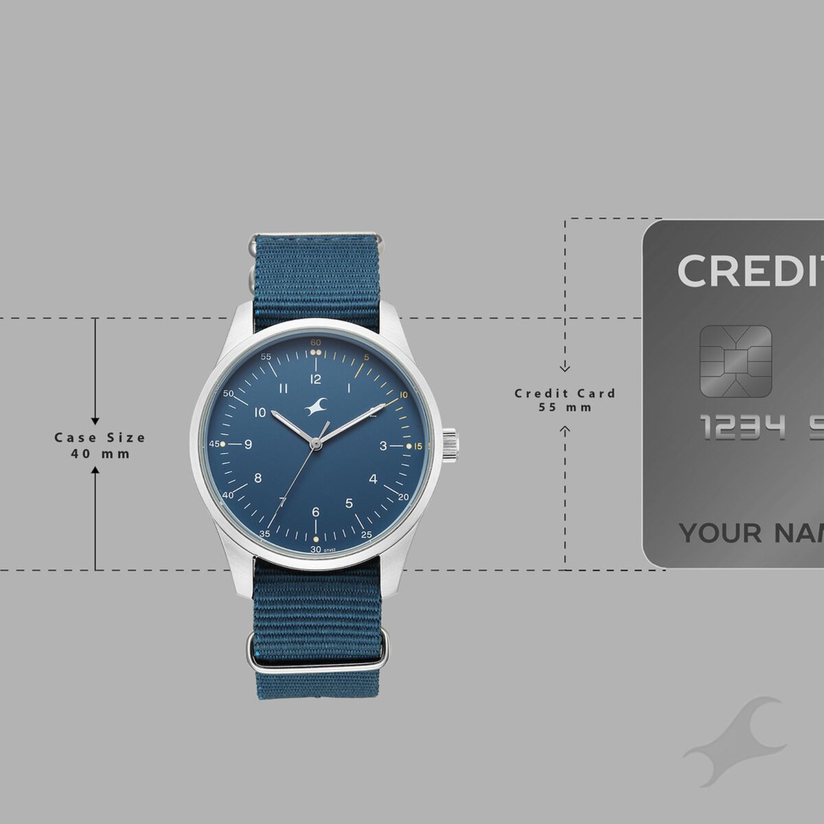 Fastrack Stunners Quartz Analog Blue Dial Blue Nylon Strap Watch For Guys 4