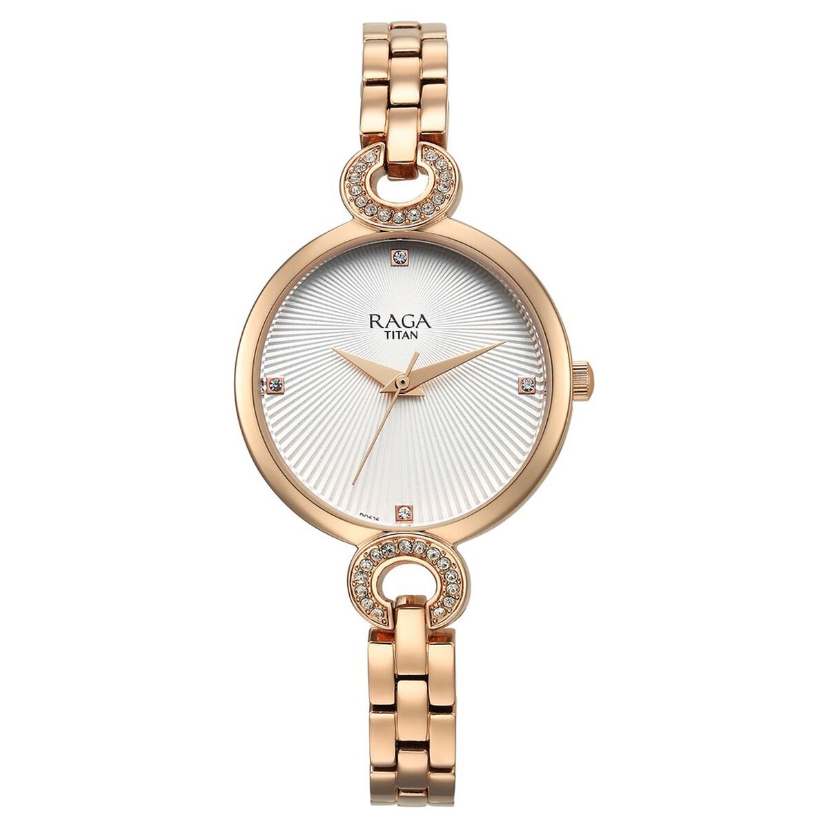 Titan Raga Showstopper Quartz Analog White Dial Metal Strap Watch for Women 1