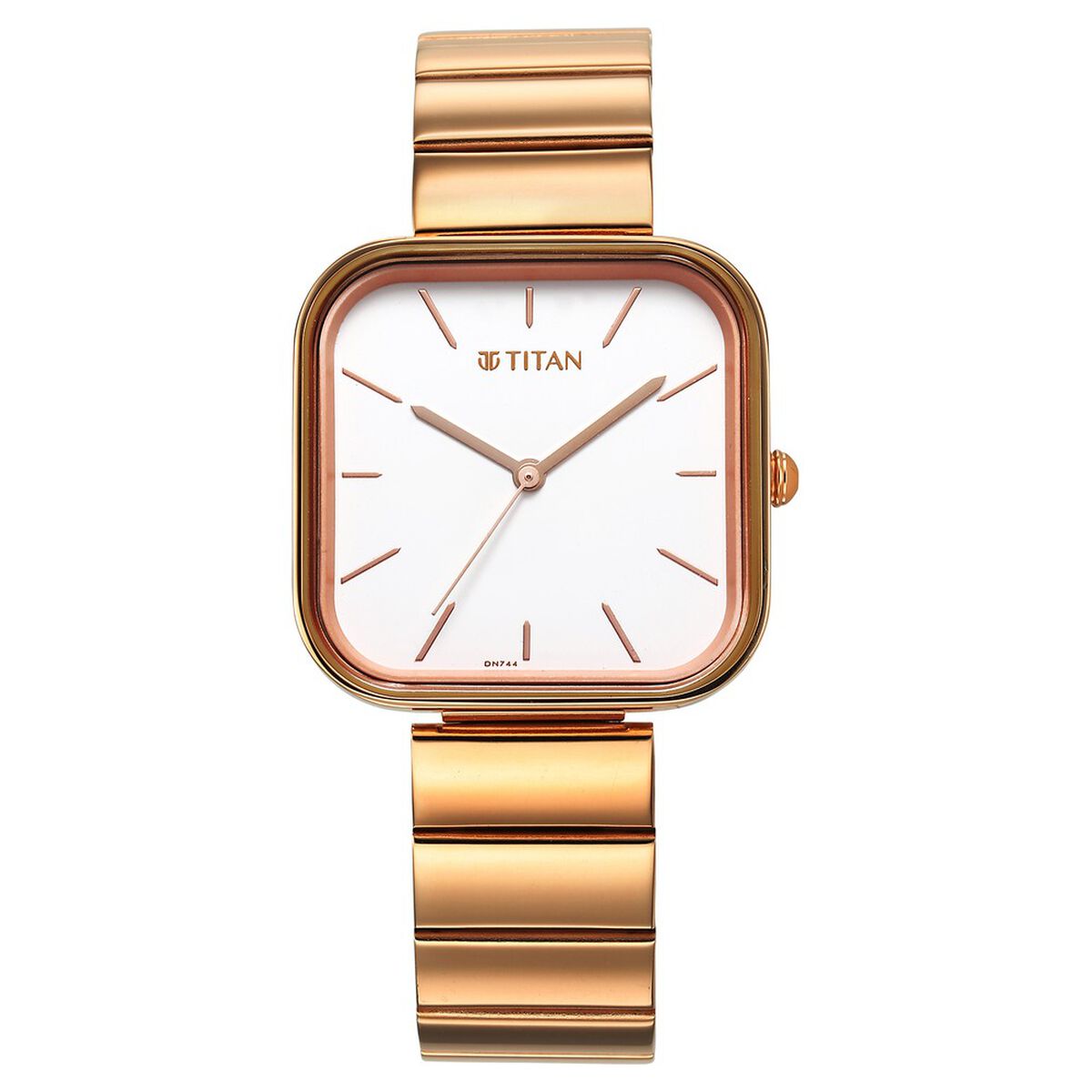 Titan Purple Stackables Quartz Analog White Dial Stainless Steel Strap Watch for Women 2