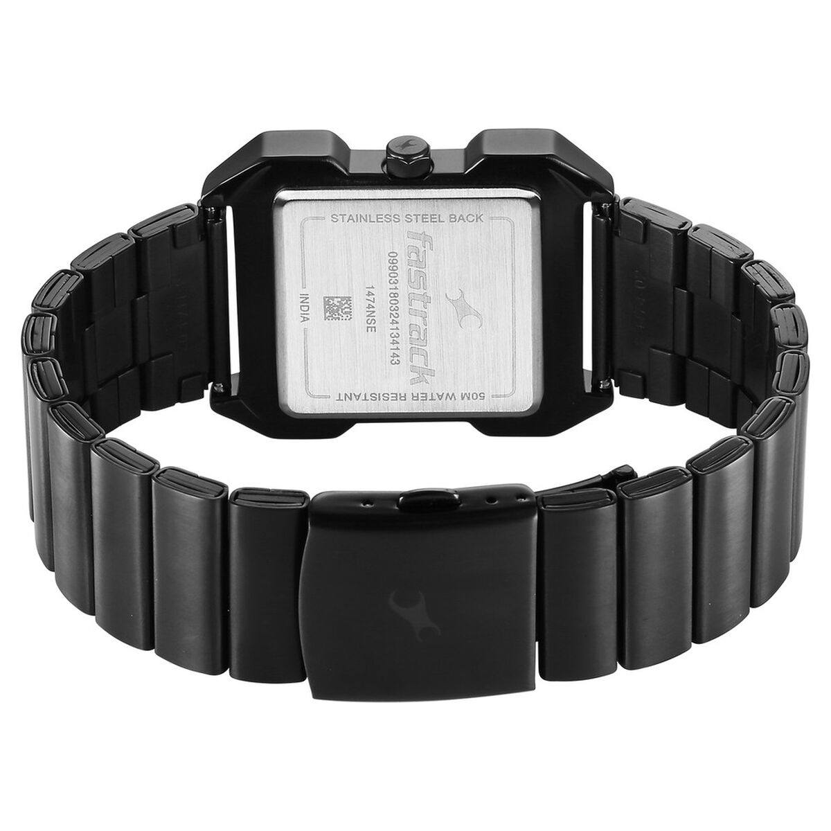 Fastrack Pulse Quartz Analog Black Dial With Black Stainless steel Strap Watch for Guys 5