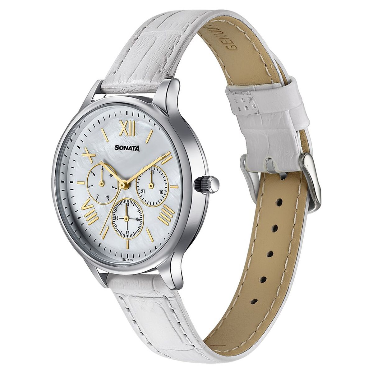 Sonata Women's Work Wear leather Watch - Premium Multifunction design for everyday style 3