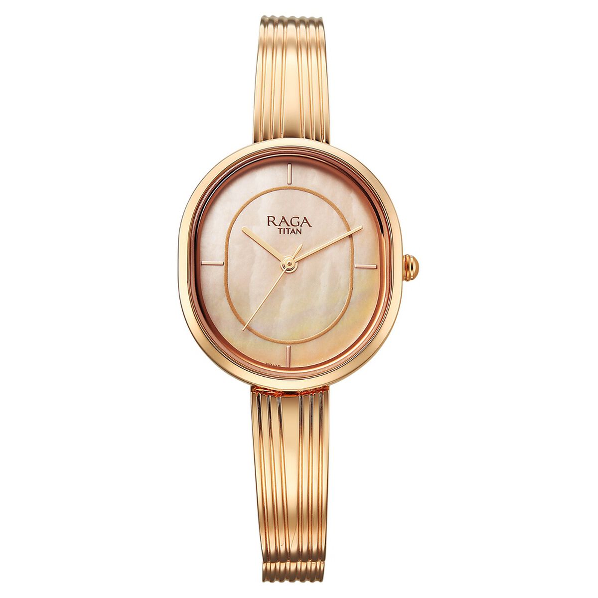 Titan Raga Contempore Quartz Analog Rose Gold Mother Of Pearl Dial Metal Strap Watch For Women 2