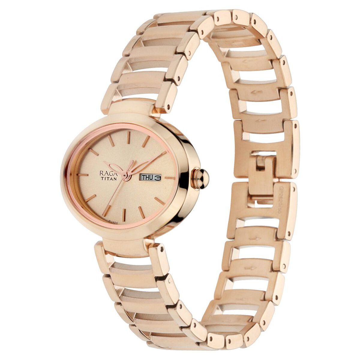 Titan Raga Viva Rose Gold Dial Women Watch With Metal Strap 3
