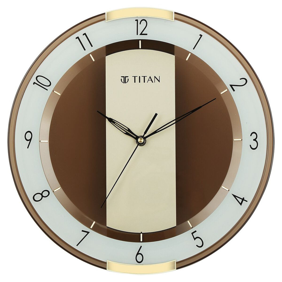 Titan Contemporary Multicoloured Wall Clock with a partly Semi-transparent Dial 33.80 x 33.80 cm - Medium Size 2