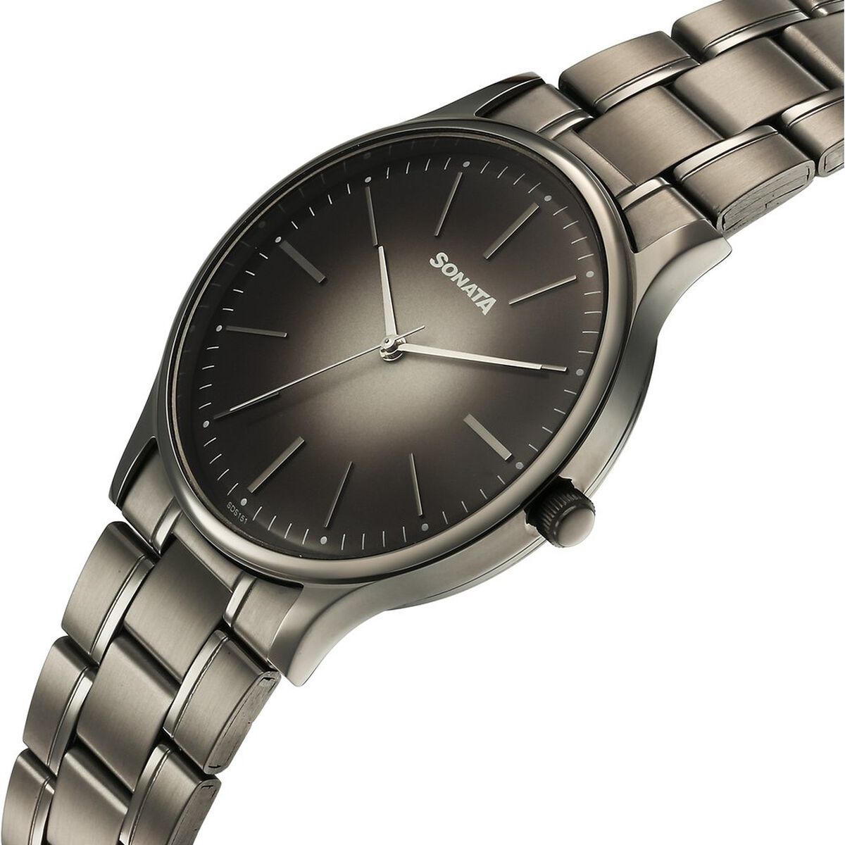 Sonata Aspire Quartz Analog Grey Dial Stainless Steel Strap Watch For Men 3