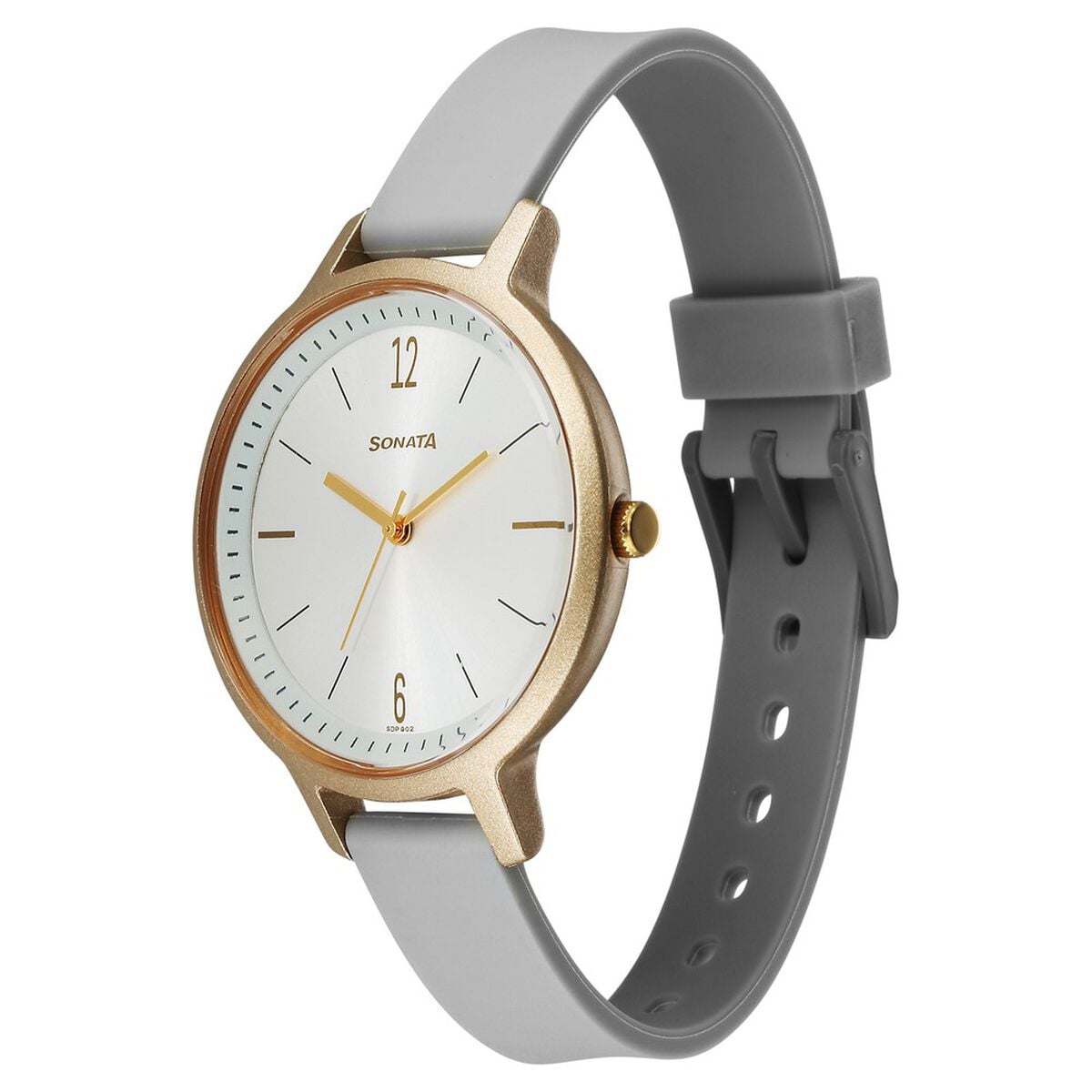Sonata Splash Quartz Analog Silver Dial Plastic Strap Watch for Women 3
