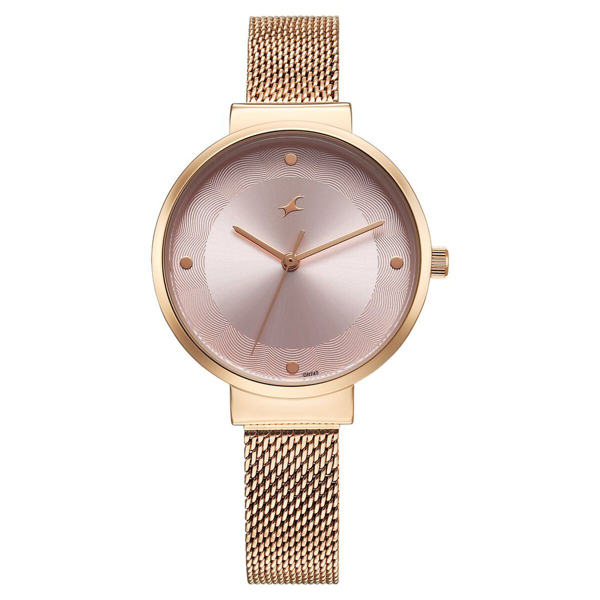 Fastrack Stunners X Quartz Analog Pink Dial Stainless Steel Strap Watch For Girls 1