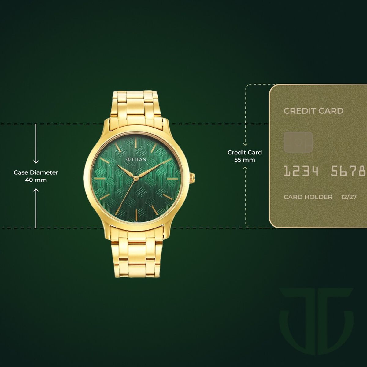Titan Karishma Radiance Green Dial Analog Stainless Steel Strap watch for Men 3