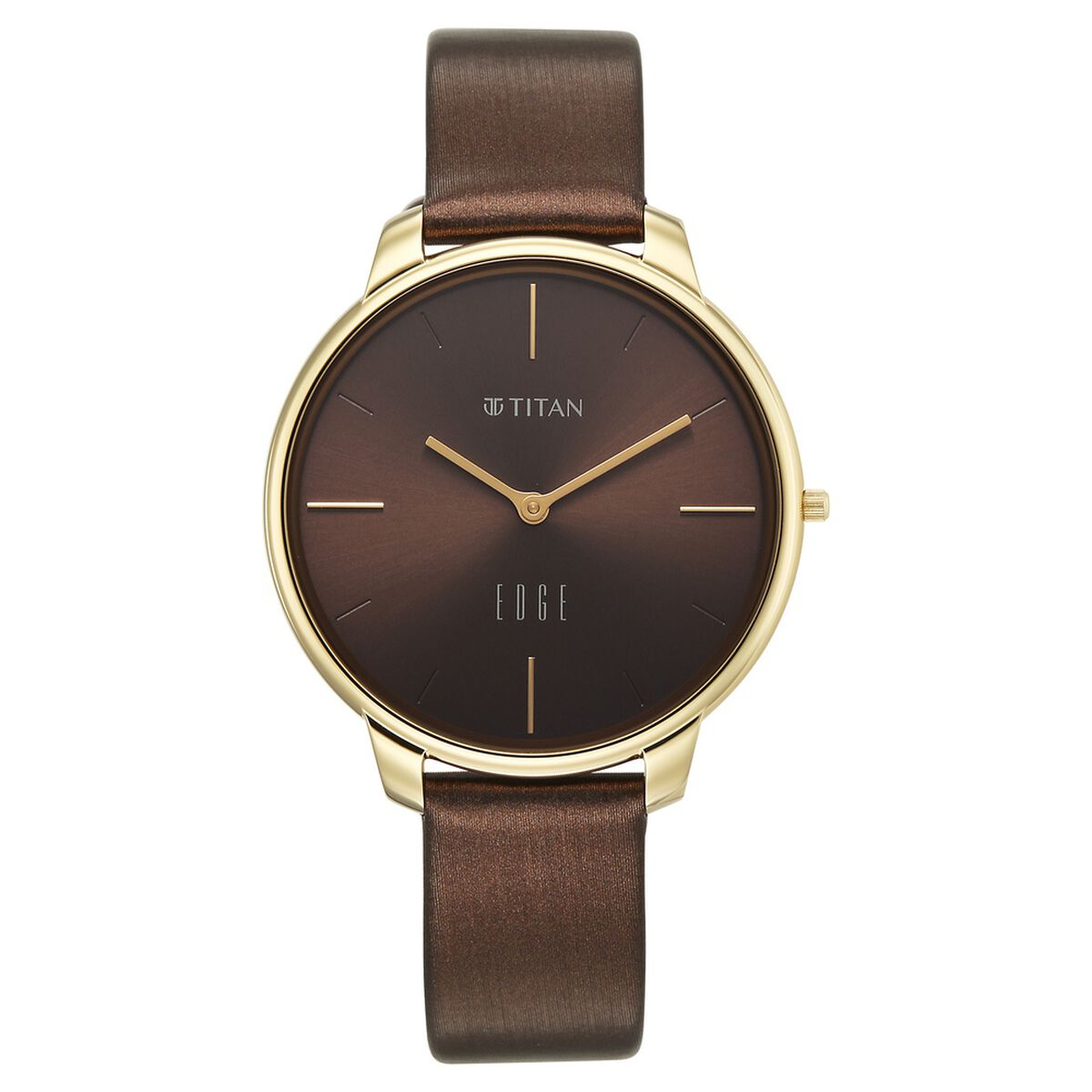 Edge Velora Quartz Analog Brown Dial Two Toned Leather Strap Watch For Women 1