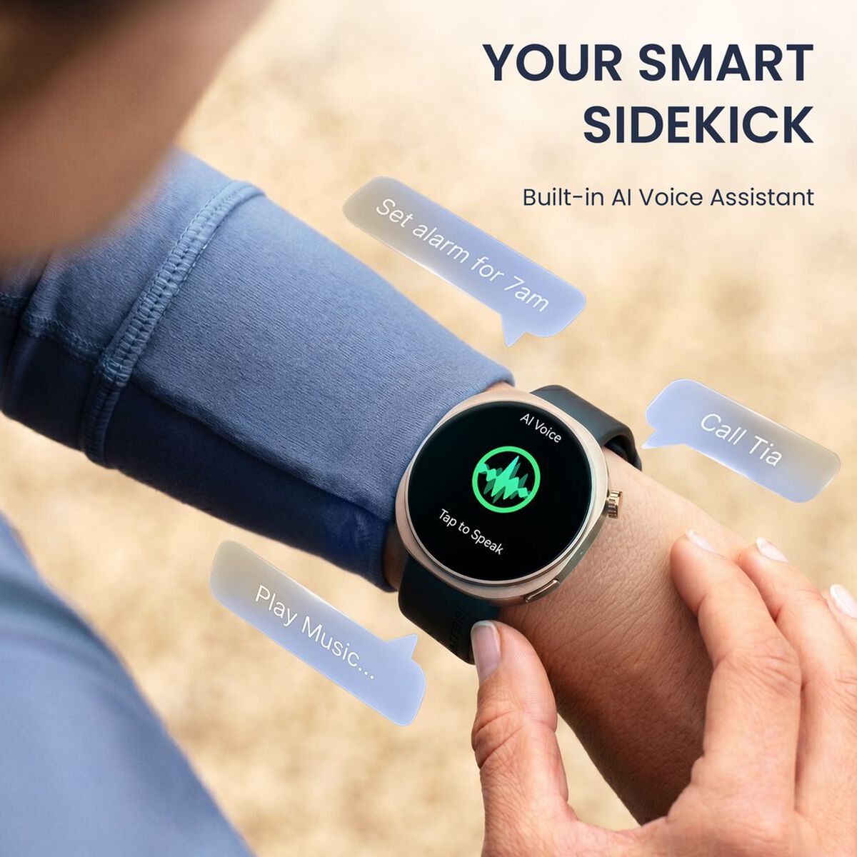 Fastrack Revoltt R3 Pro Smartwatch with 1.43" AMOLED Display Dynamic 60Hz Refresh HRM SpO2 Sleep Functional Crown 5