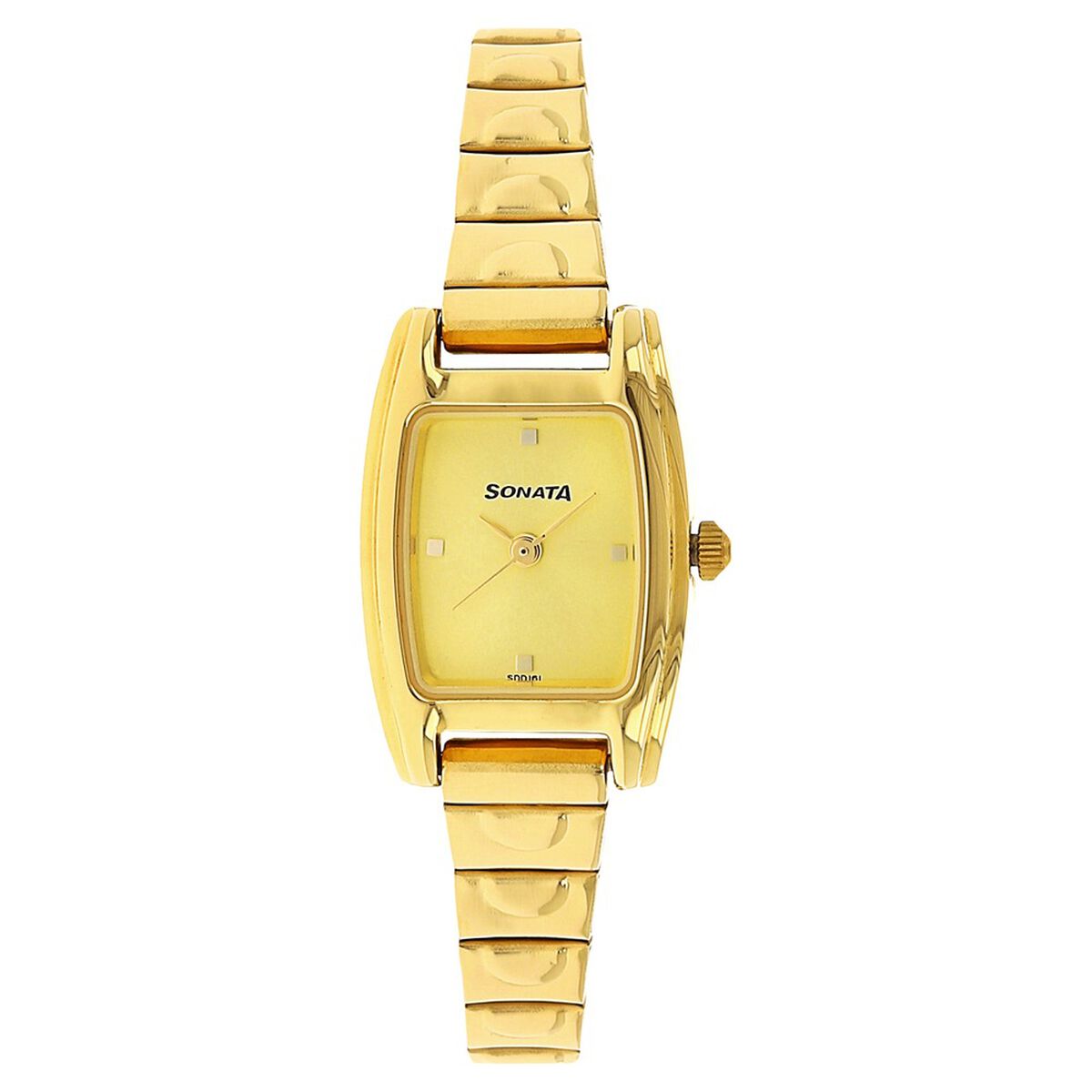 Sonata Quartz Analog Champagne Dial Stainless Steel Strap Watch for Women 1