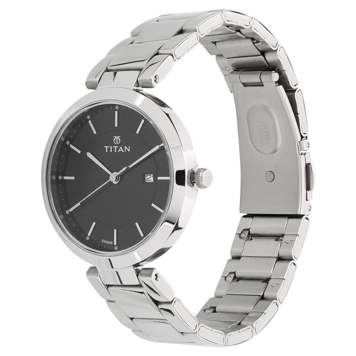 Titan Workwear Black Dial Analog with Day and Date Stainless Steel Strap watch for Women 2