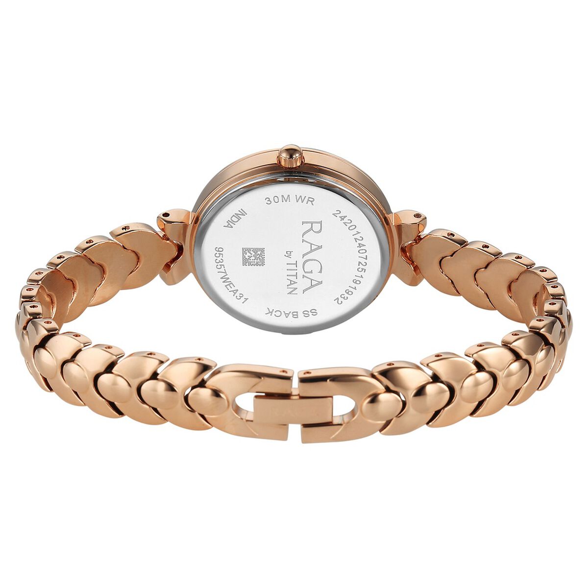 Titan Raga Showstopper Quartz Analog Rose Gold Dial Rose Gold Metal Strap Watch For Women 5