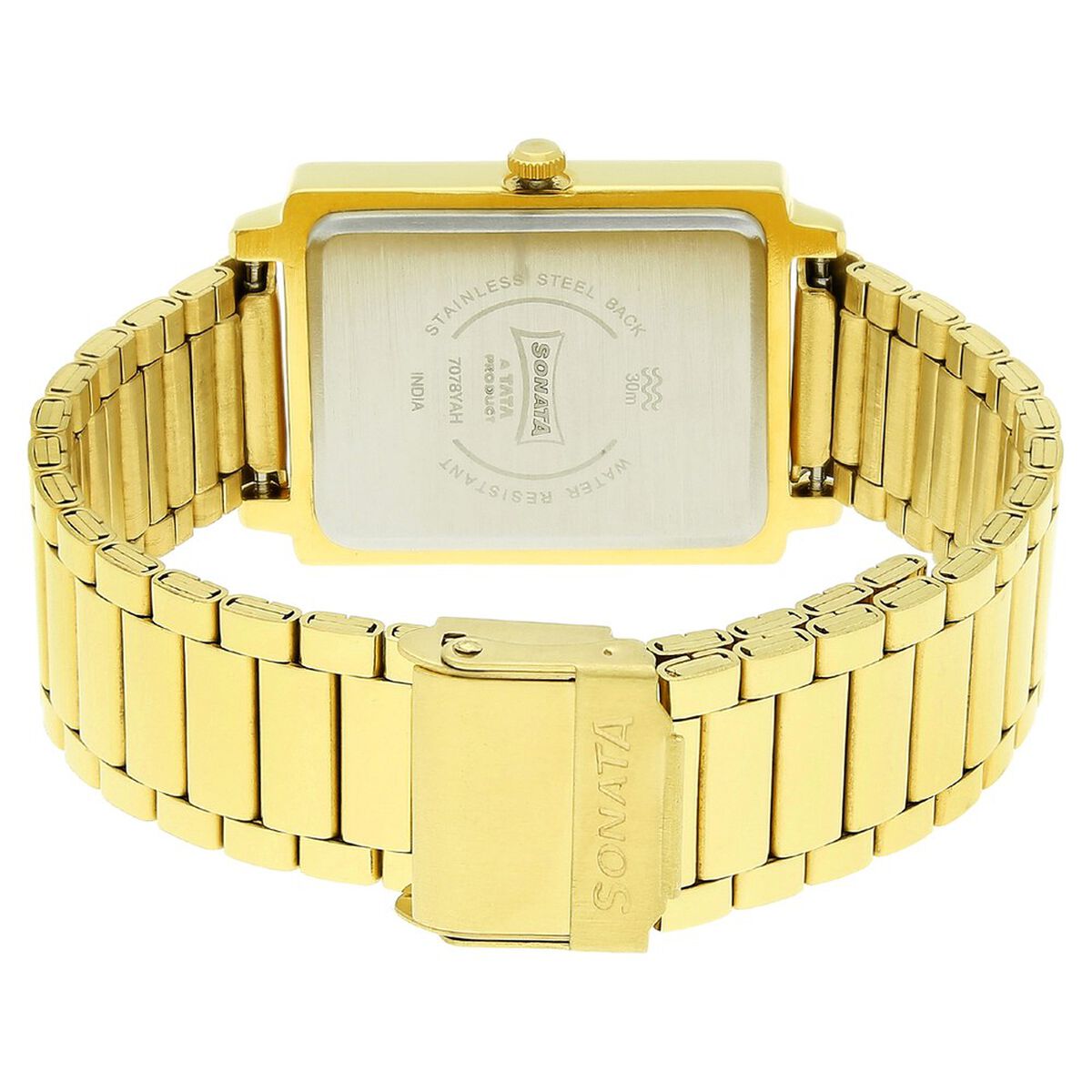 Sonata Quartz Analog with Day and Date White Dial Stainless Steel Strap Watch for Men 4