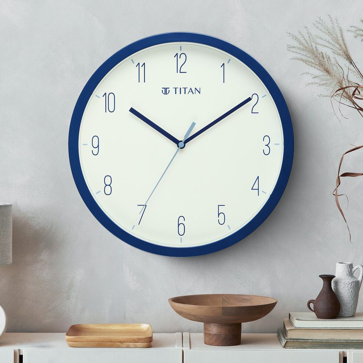 Titan Contemporary Colours Wall Clock - Blue 32 cm x 32 cm (Medium) 1