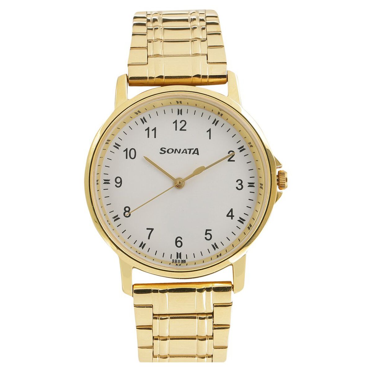 Sonata Quartz Analog White Dial Stainless Steel Strap Watch for Men 1