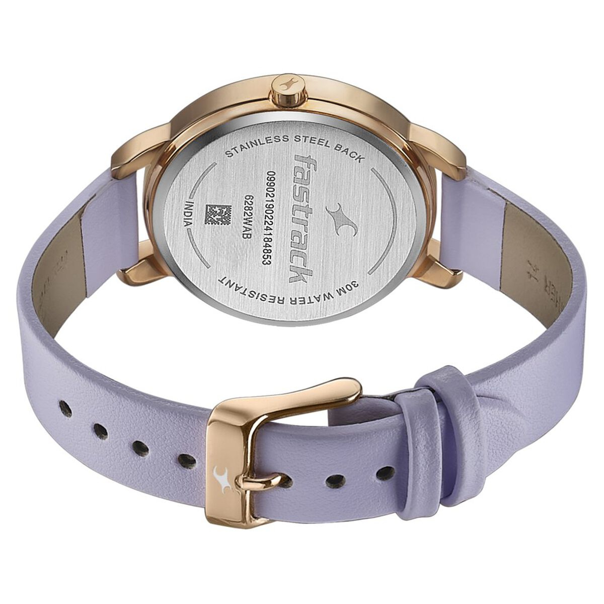 Fastrack Stunners Quartz Analog Purple Dial Leather Strap Watch for Girls 5