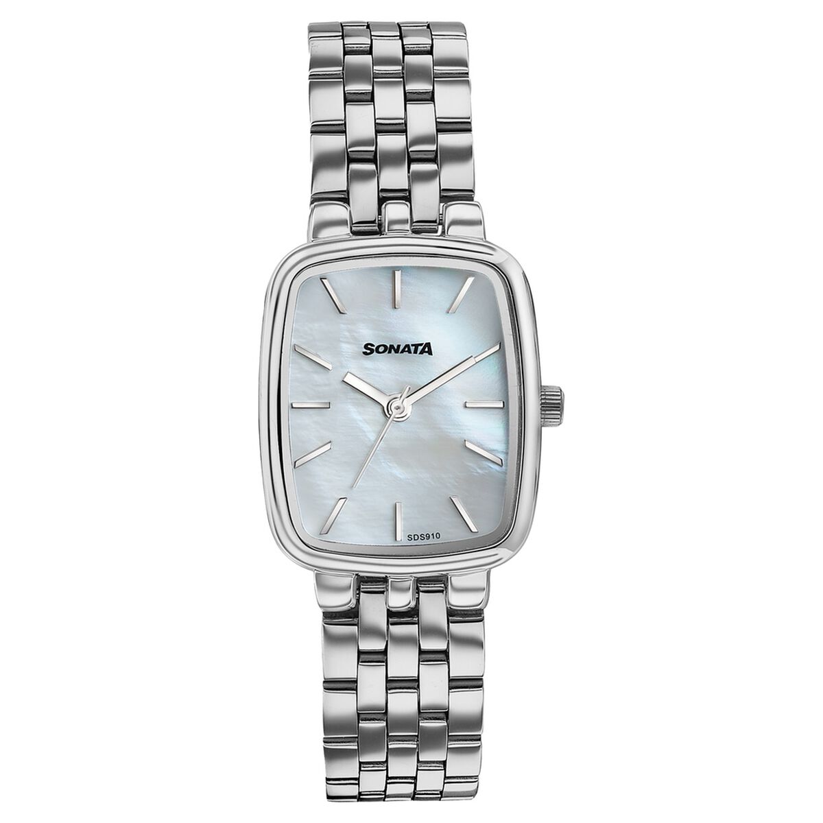 Sonata Festive Quartz Analog Mother Of Pearl Dial Silver Metal Strap Watch For Women 1
