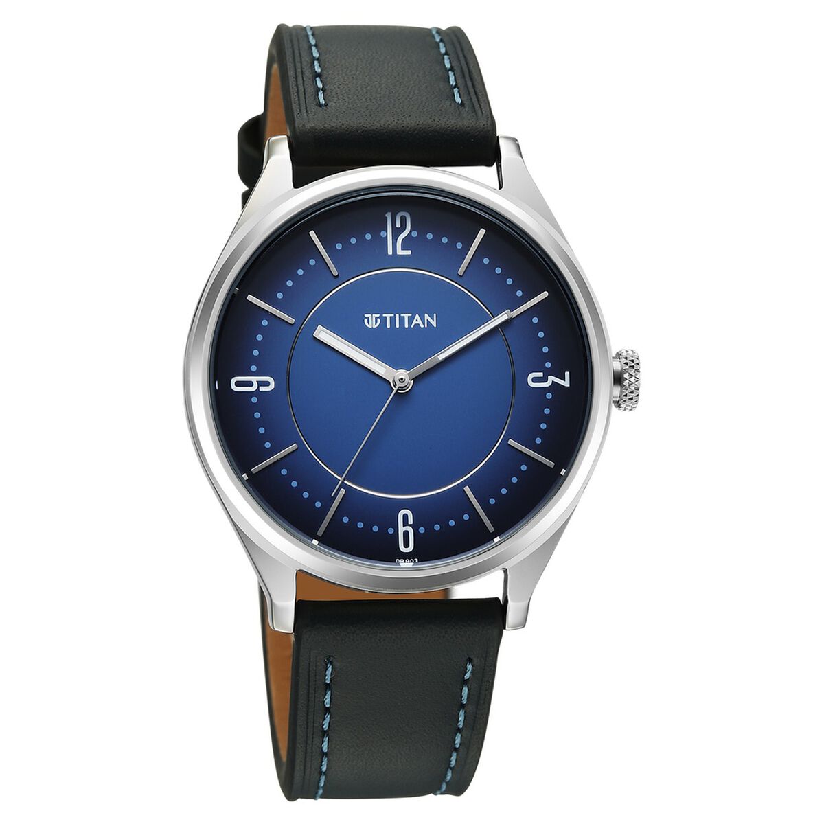 Titan Neo Basics Analog with Blue Dial Blue Leather Strap Watch for Men 3