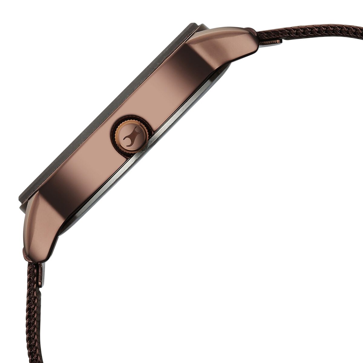Fastrack Style Up Quartz Analog Brown Dial Brown Colour Stainless Steel Strap Watch For Girls 4