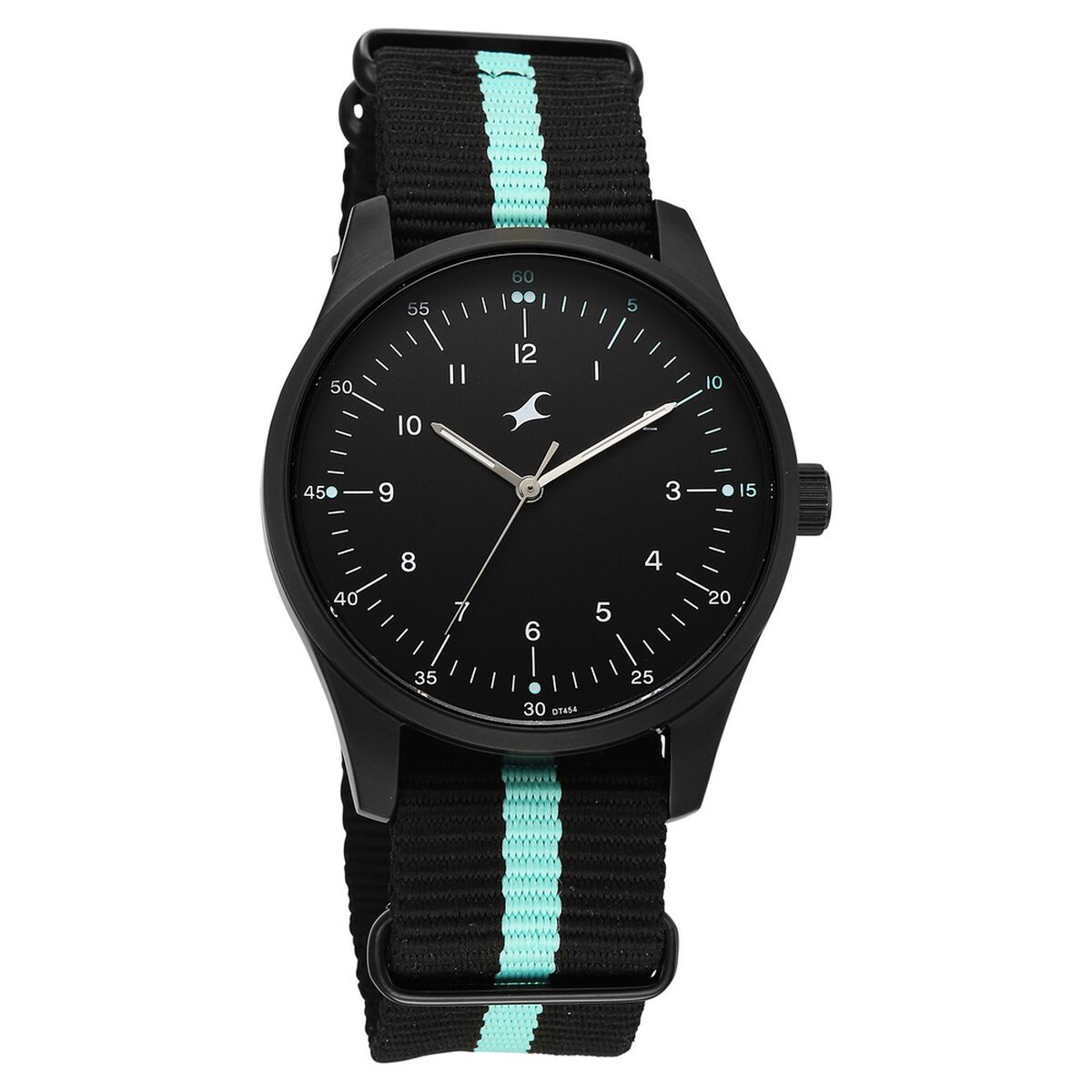 Fastrack Stunners Quartz Analog Black Dial Two Toned Nylon Strap Watch For Guys 2