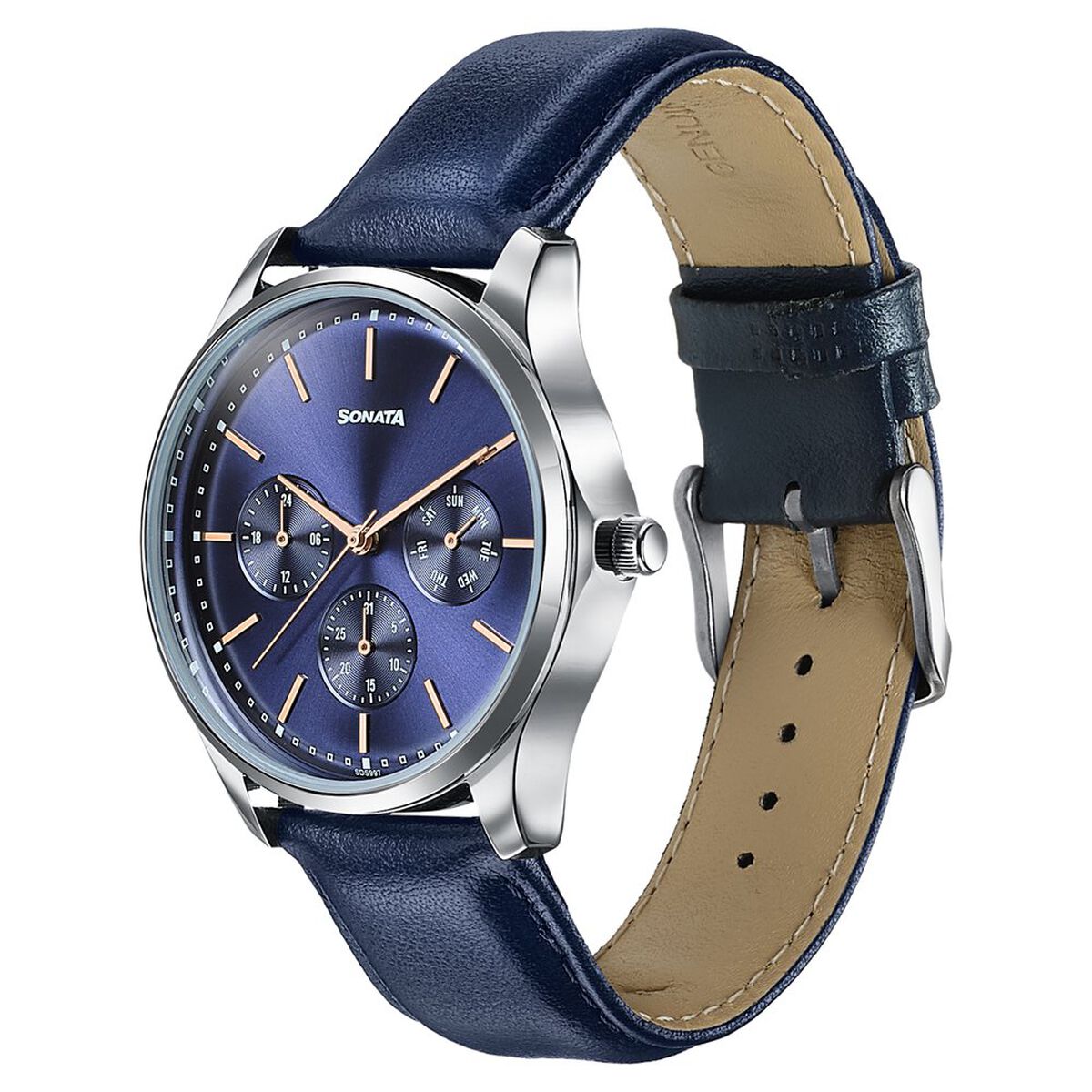 Sonata Men's Work Wear navy dial Watch - Premium Multifunction design for everyday style 3
