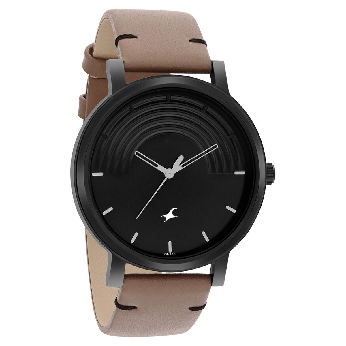 Fastrack Crush Quartz Analog Black Dial Leather Strap Watch for Guys 2