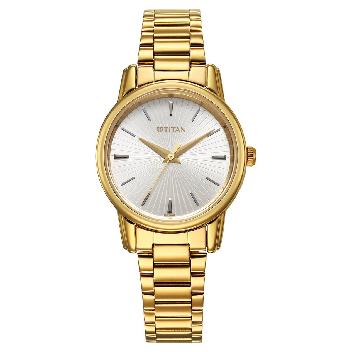 Titan Karishma Quartz Analog Silver Dial Golden Stainless Steel Strap Watch For Women 1